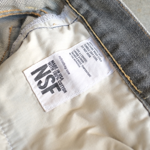 NSF Women's Straight Slouch Button Fly Distressed Jeans, Size US 4 *see meas - Picture 10 of 10